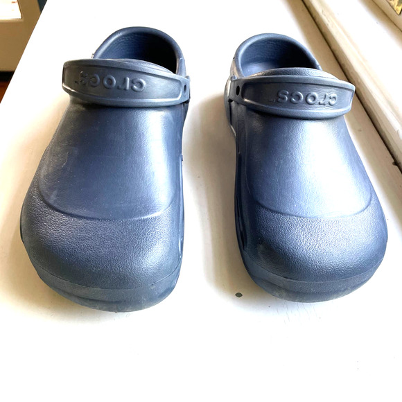 Crocs Bistro Clog Slip Resistant Work Shoes Navy Blue Men's Size 11 - Picture 2 of 8